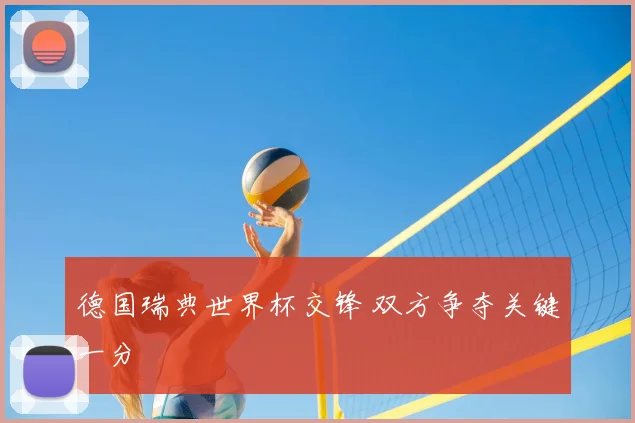 德国瑞典世界杯交锋 双方争夺关键一分